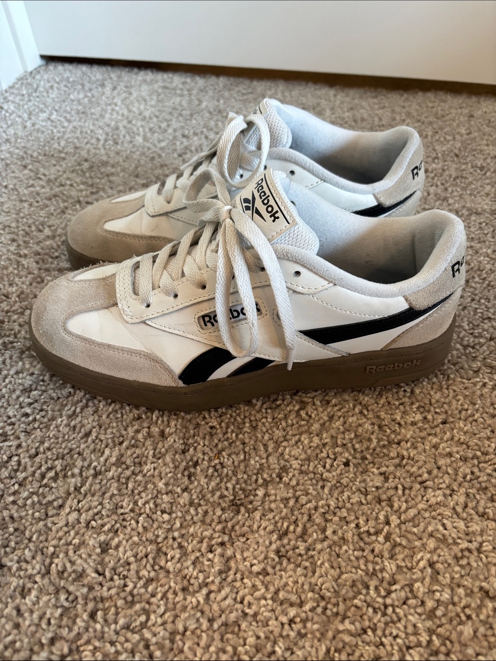 Reebok Women’s Low-Top Sneakers in White, Black & Brown